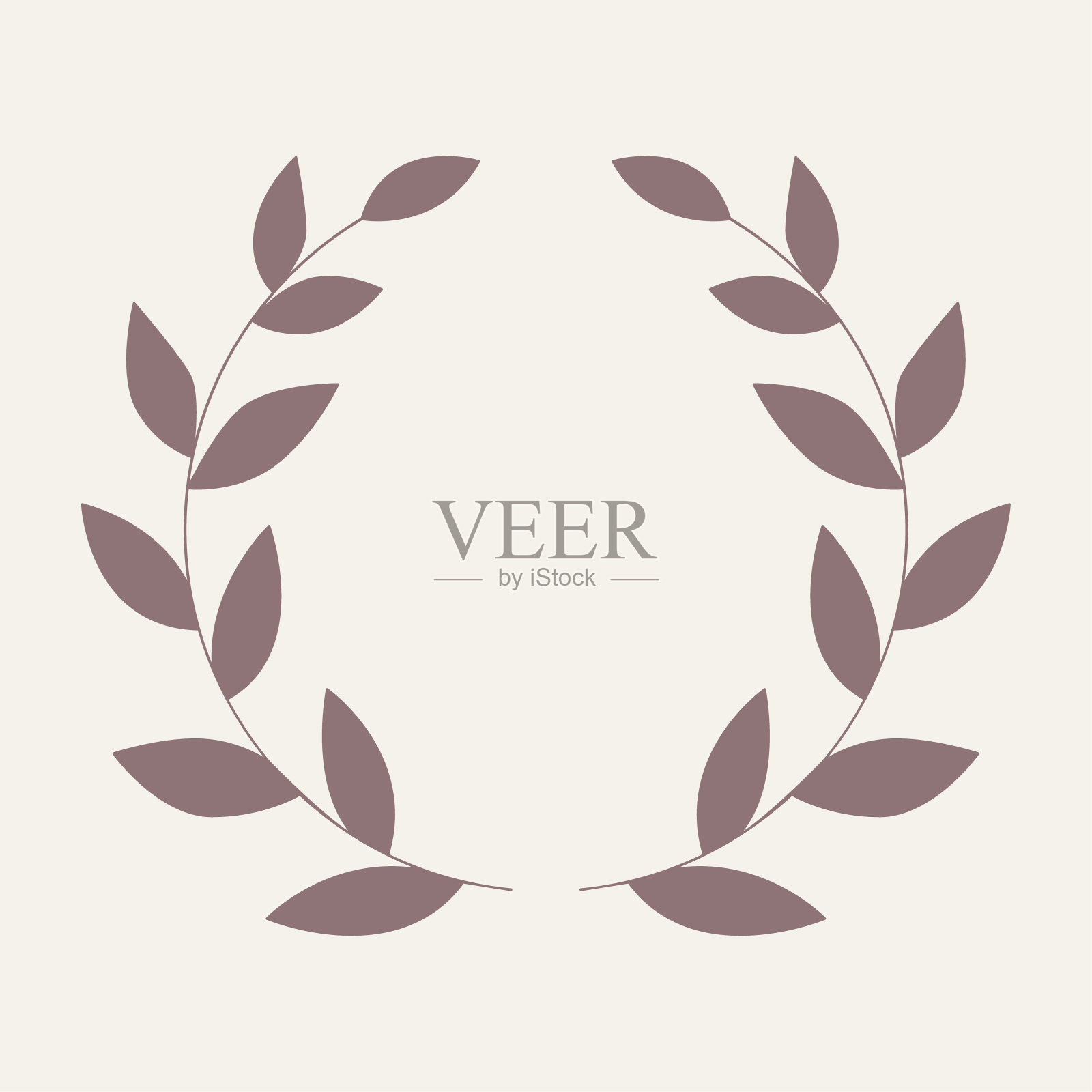 手绘树叶树枝边框插画图片素材