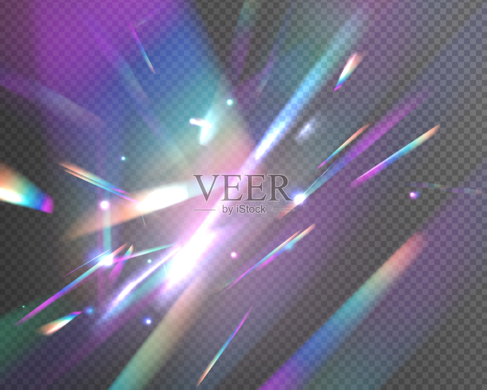 一个透明的幻想时尚光耀斑效果。插画图片素材