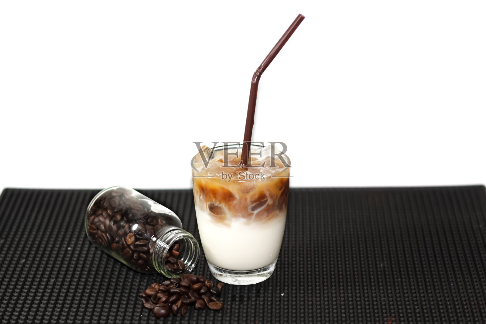 拿铁冰咖啡照片摄影图片