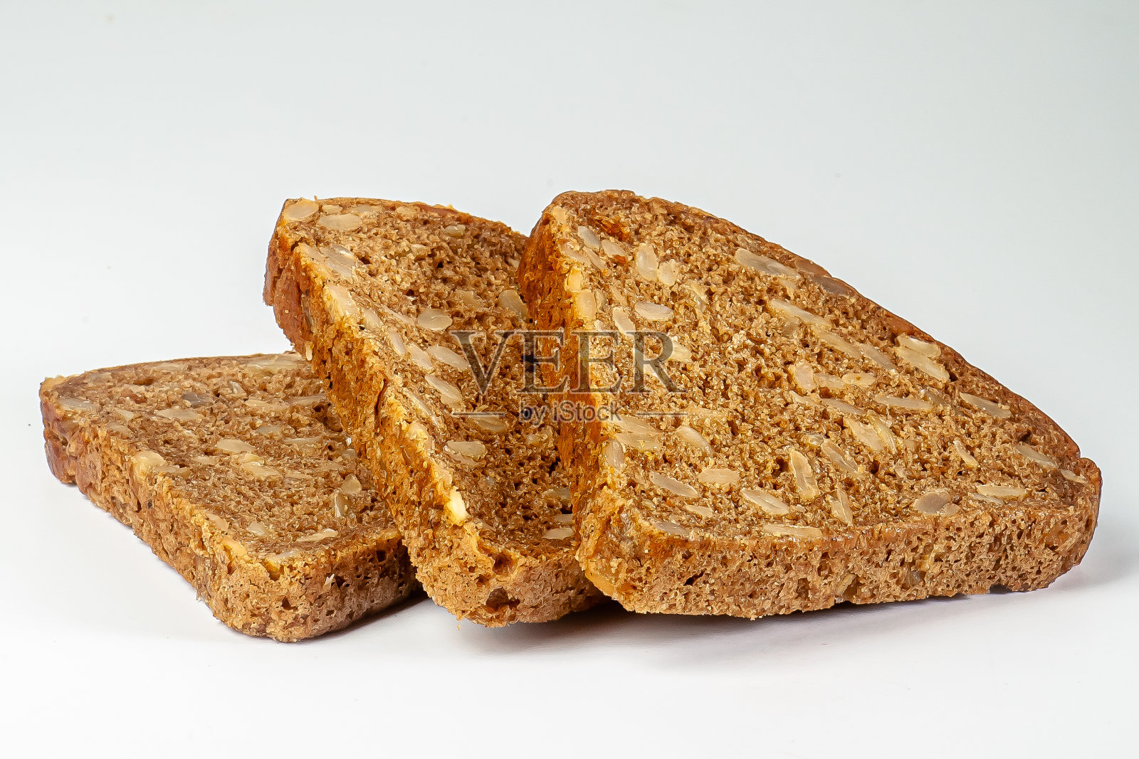 全谷物面包,孤立在白色背景上照片摄影图片