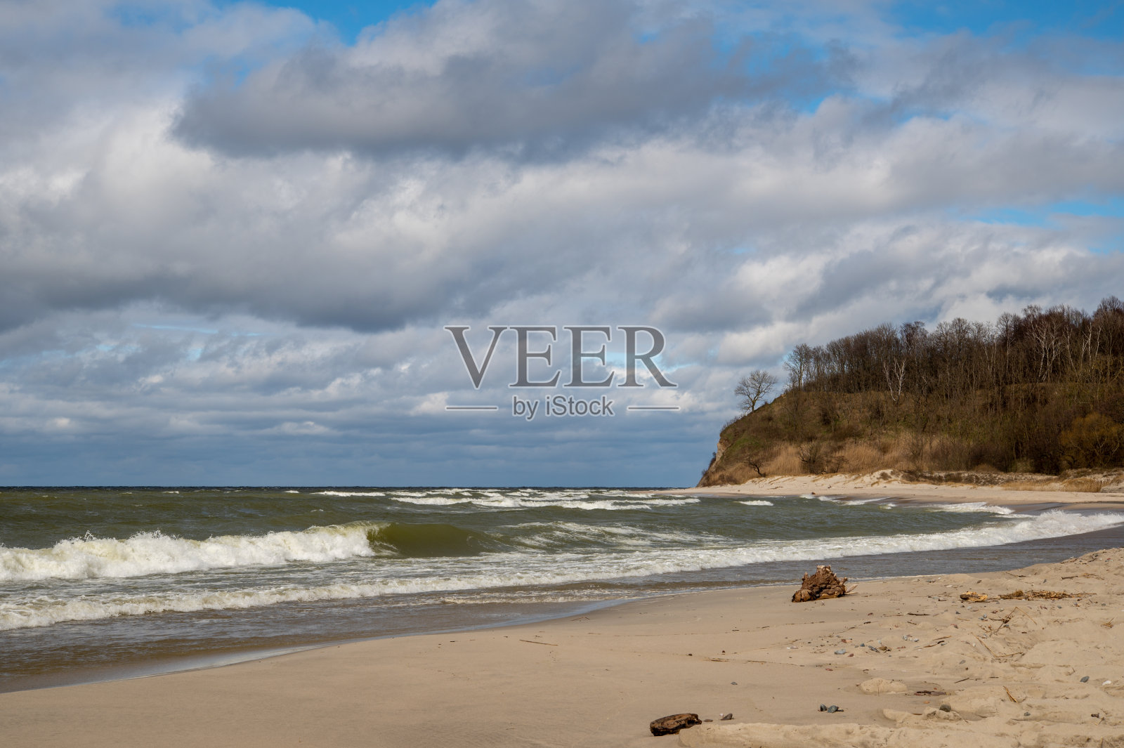 波罗的海空旷的海滩照片摄影图片