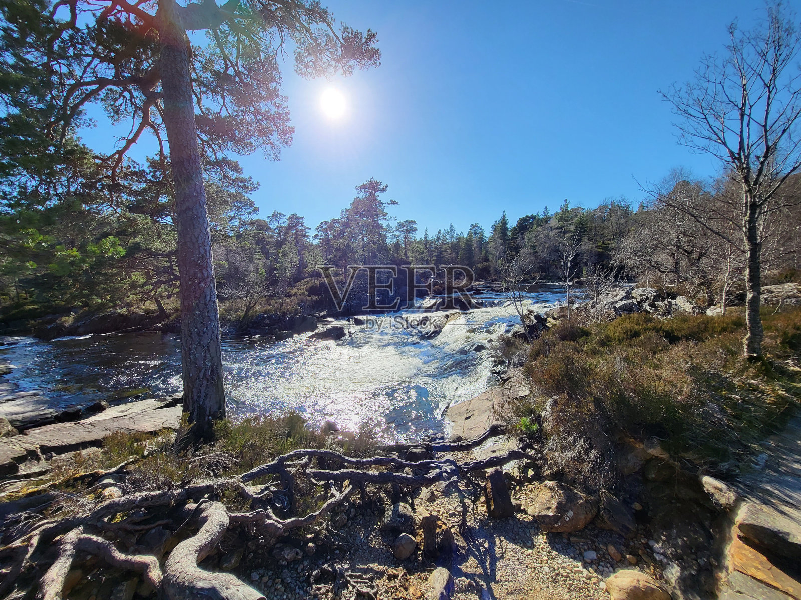 格伦非洲湖苏格兰卡尼什高地的湖泊照片摄影图片