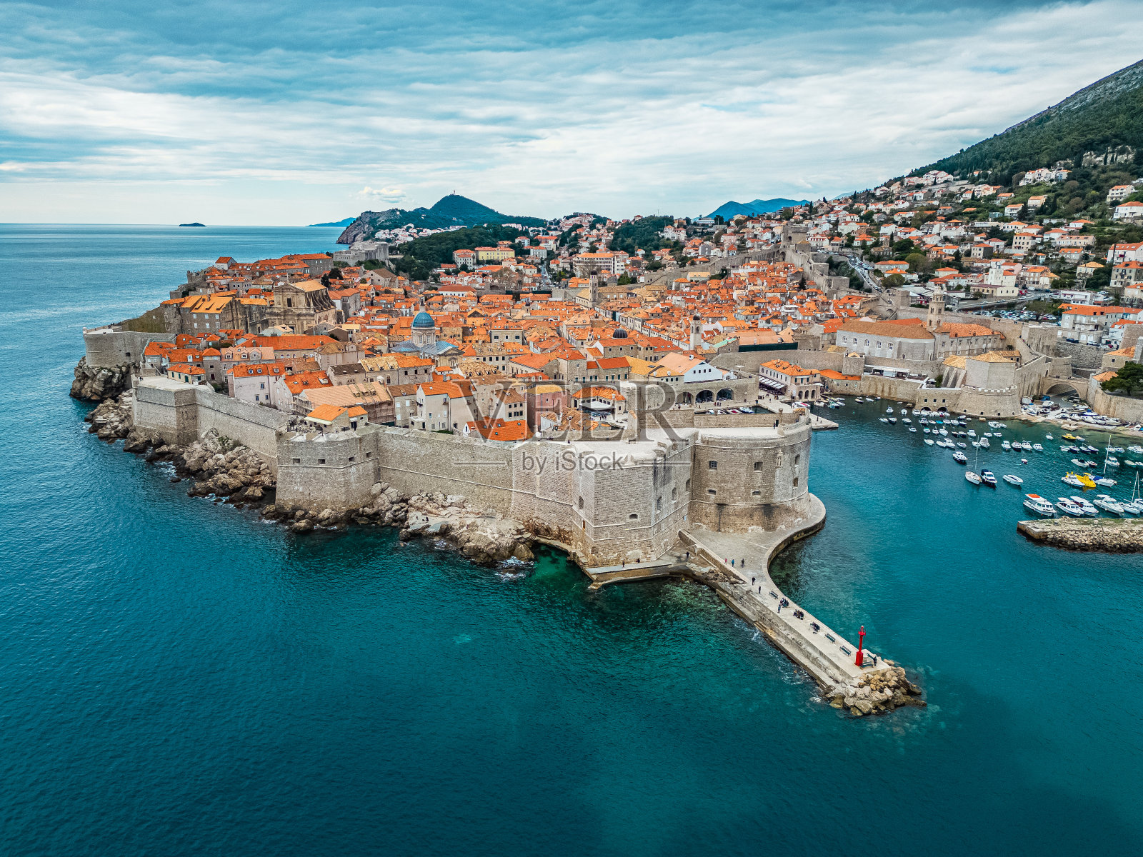 杜布罗夫尼克古城航拍照片摄影图片