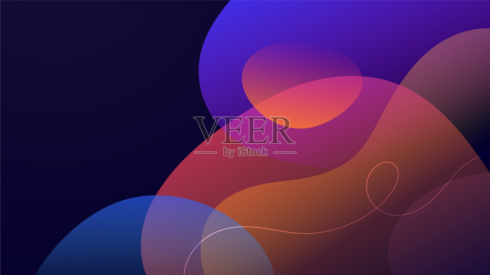 几何抽象背景与丰富多彩的形状插画图片素材