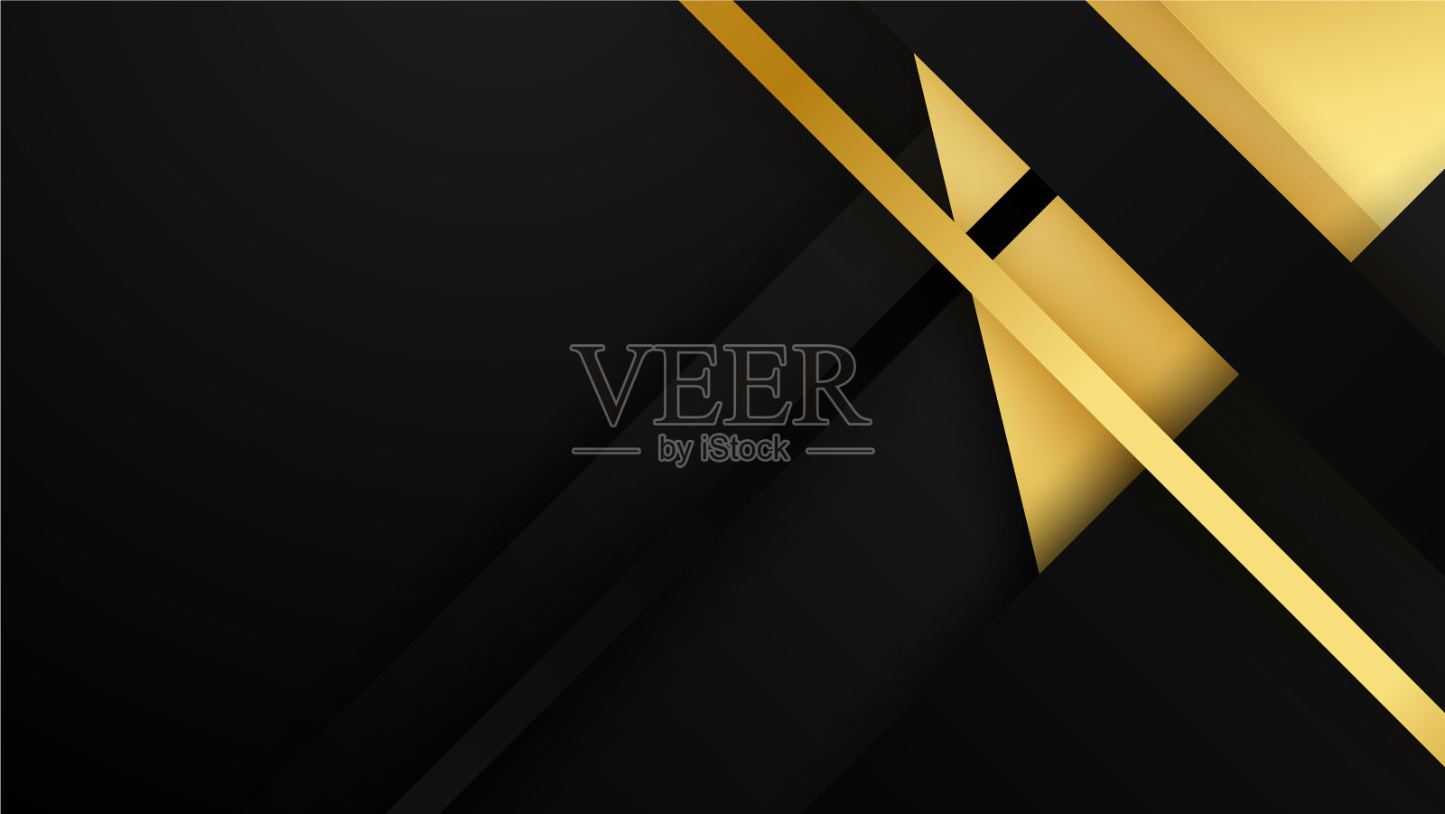 抽象奢华的黑色和金色背景插画图片素材