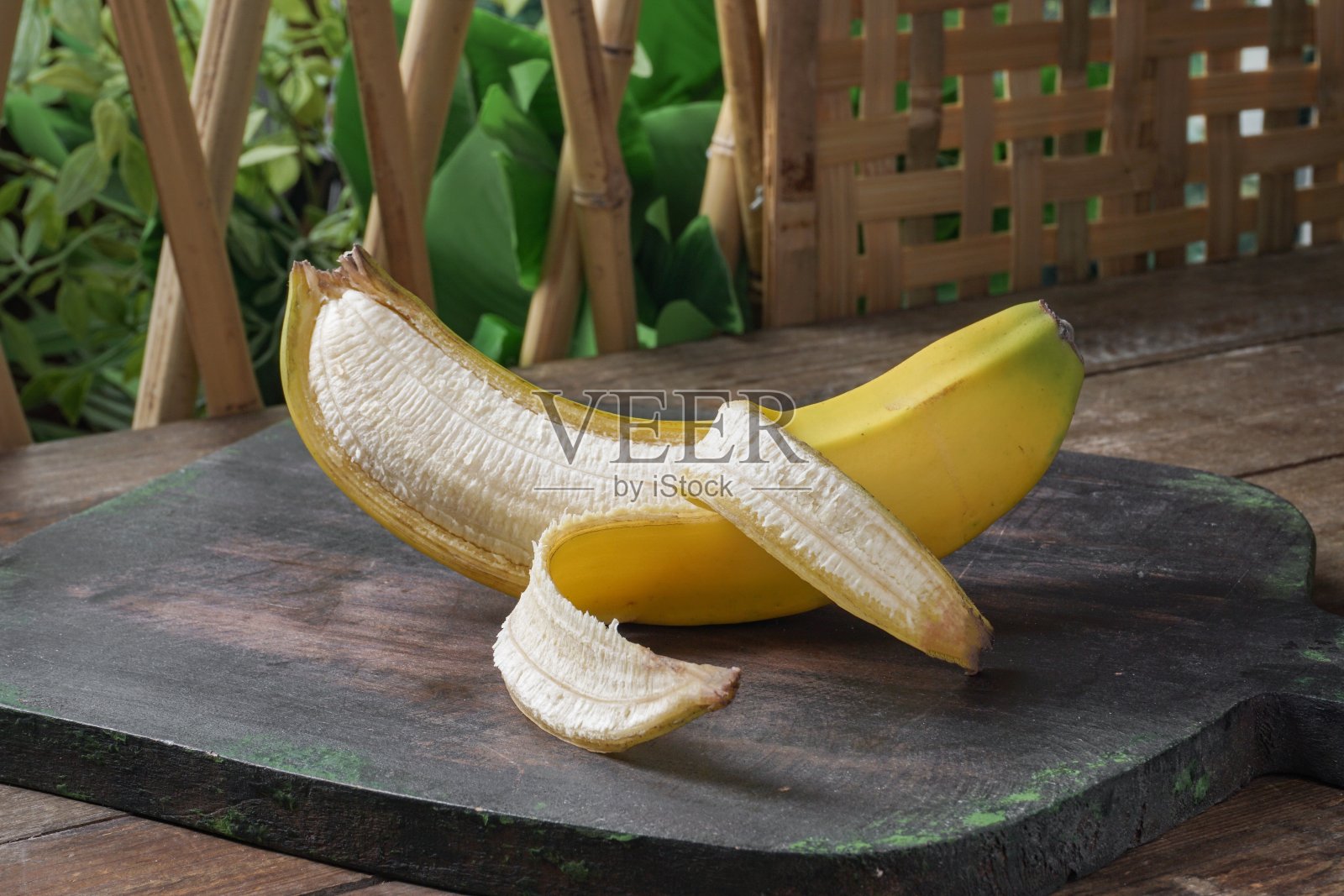 卡文迪什香蕉或皮桑蒙特香蕉照片摄影图片