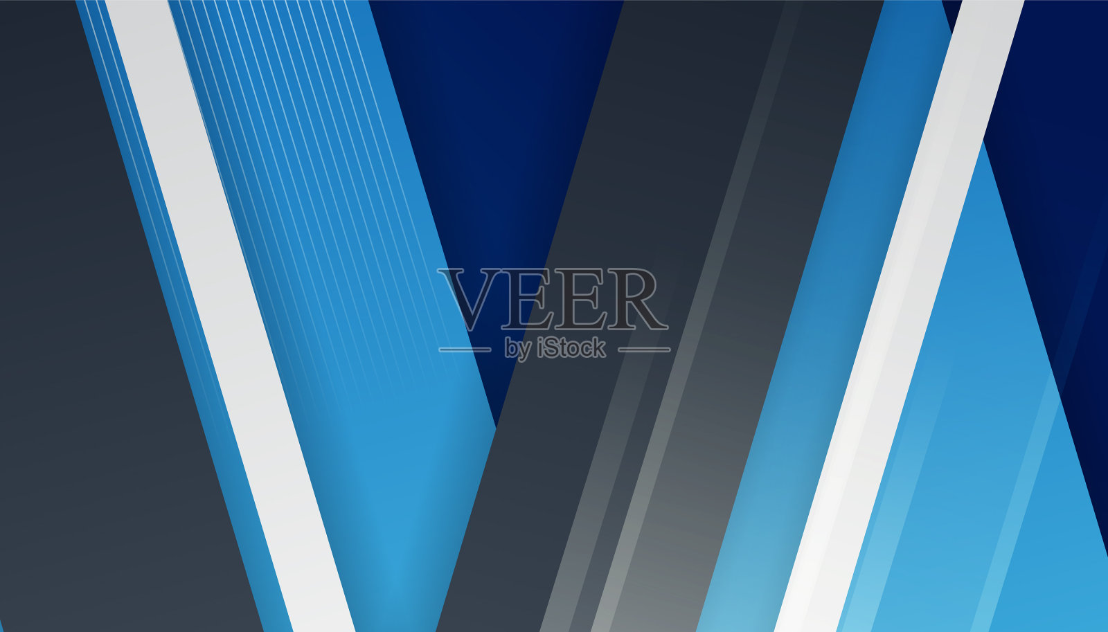 抽象的蓝色背景海报与动态插画图片素材