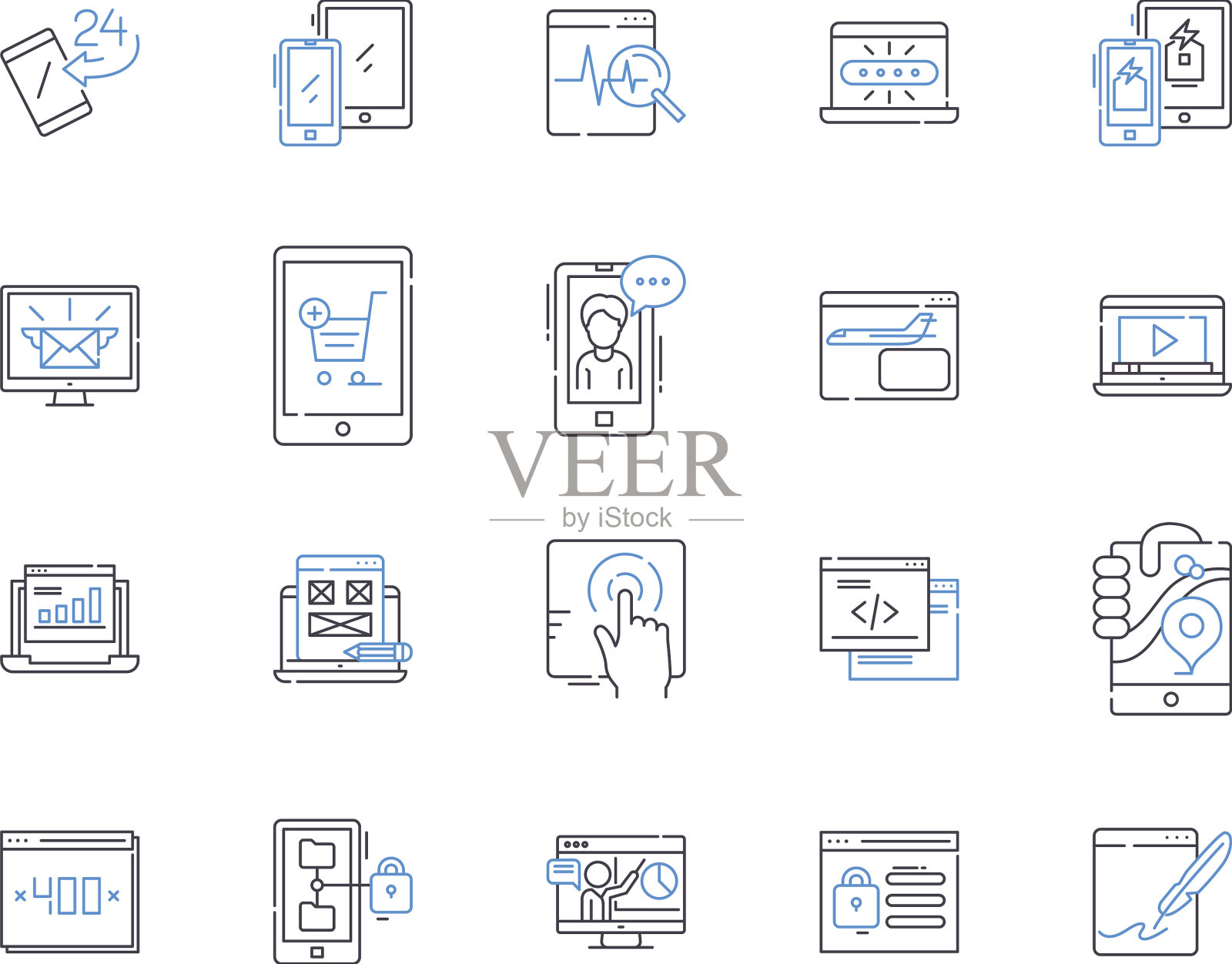 互联网商业大纲图标集合e图标素材