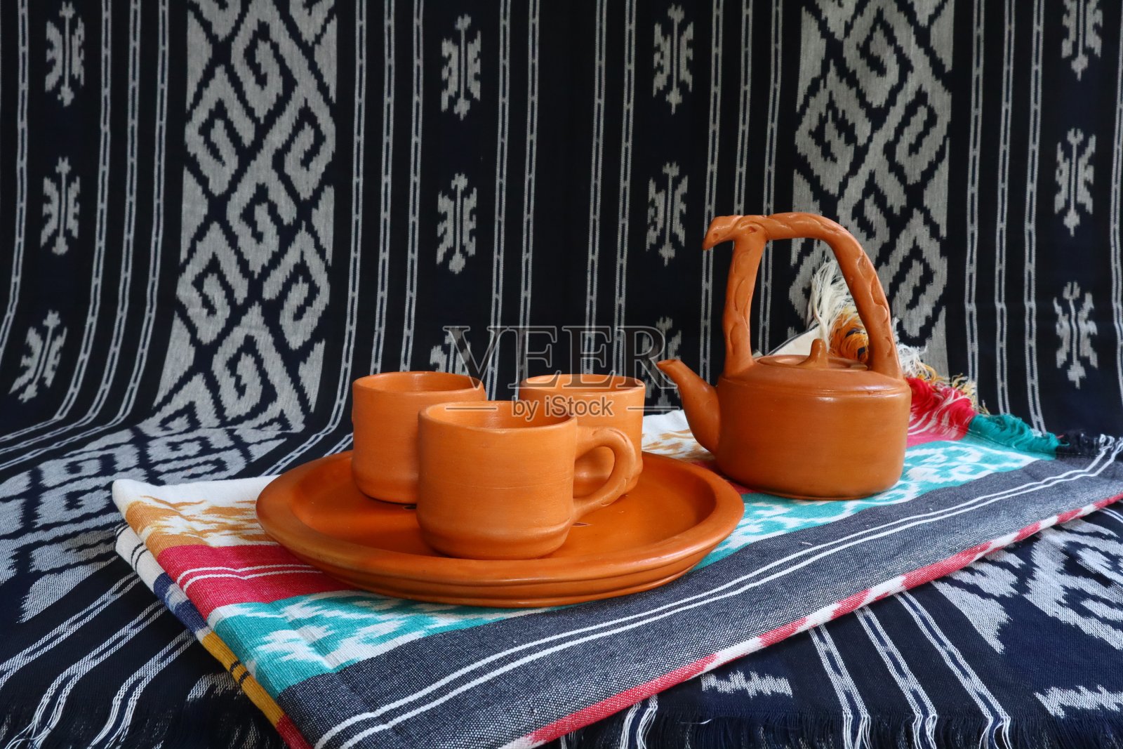 以传统织布为基底照片摄影图片