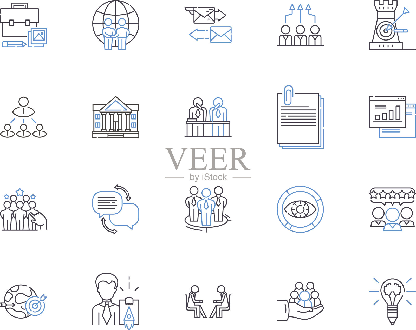部门联合办公大纲图标收集图标素材