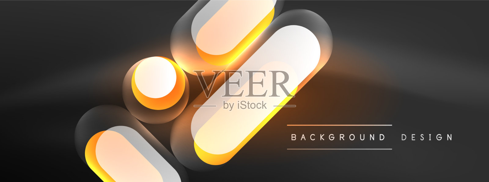 发光的圆形抽象背景模板插画图片素材