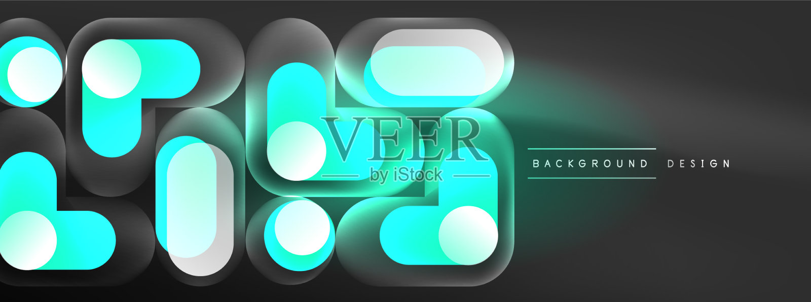 发光的圆形抽象背景模板插画图片素材