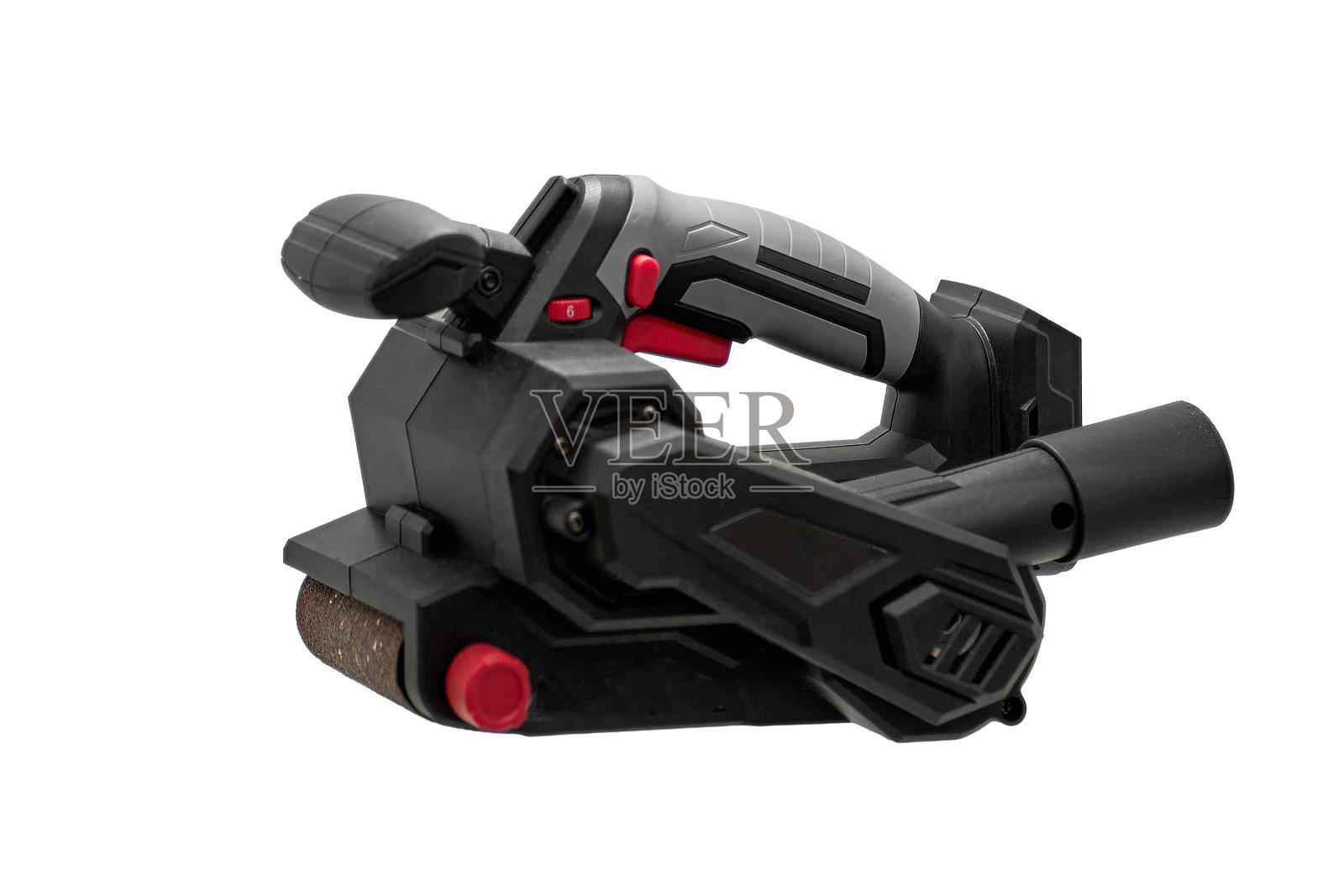 一个专业的工具,工作,维修和施工在商店,隔离在白色背景。店内销售有线电动工具和电池供电设备照片摄影图片