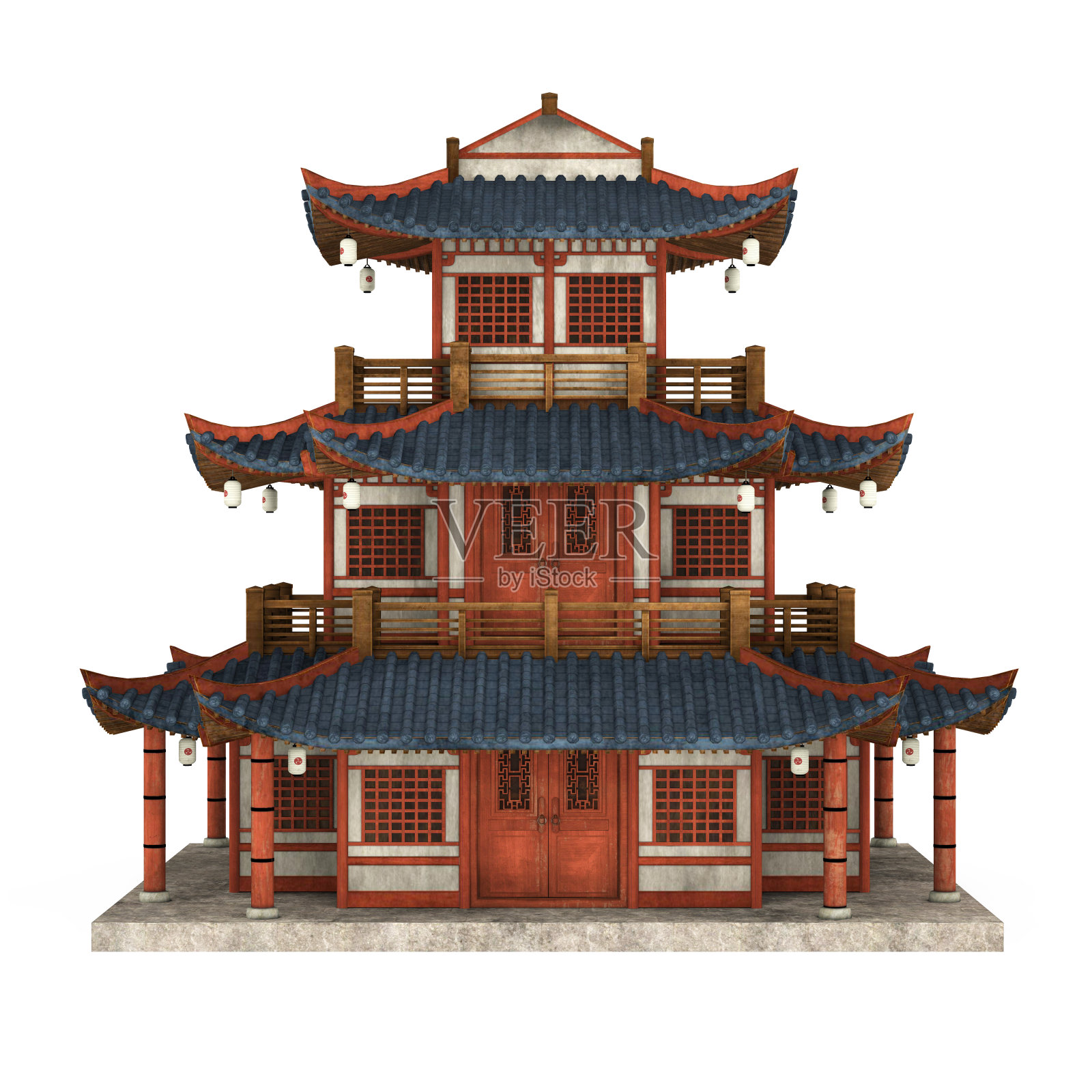 日本宝塔孤立照片摄影图片