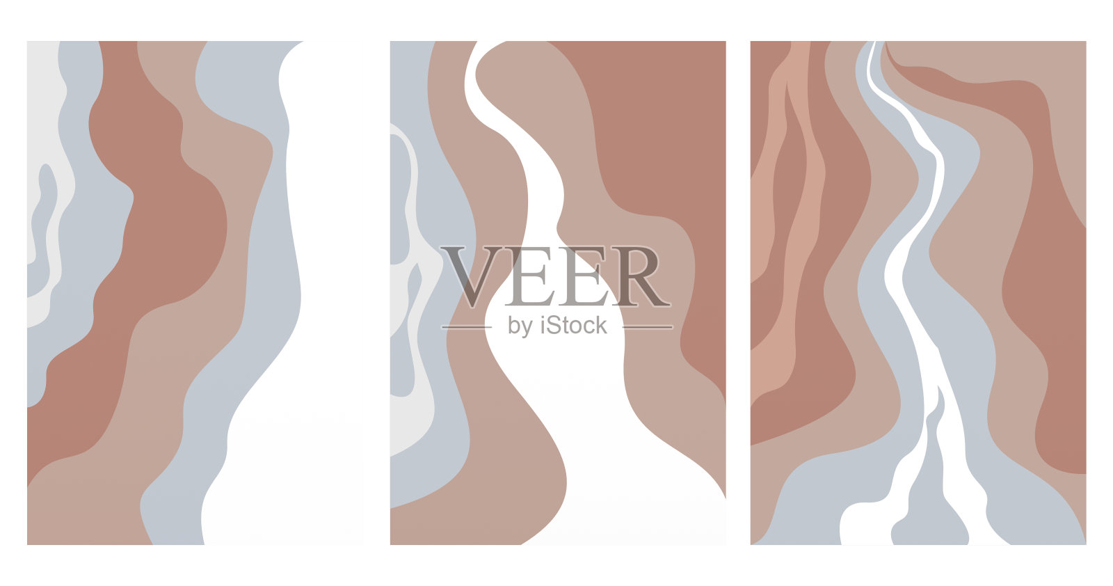 抽象景观斯堪的纳维亚墙壁艺术装饰插画图片素材