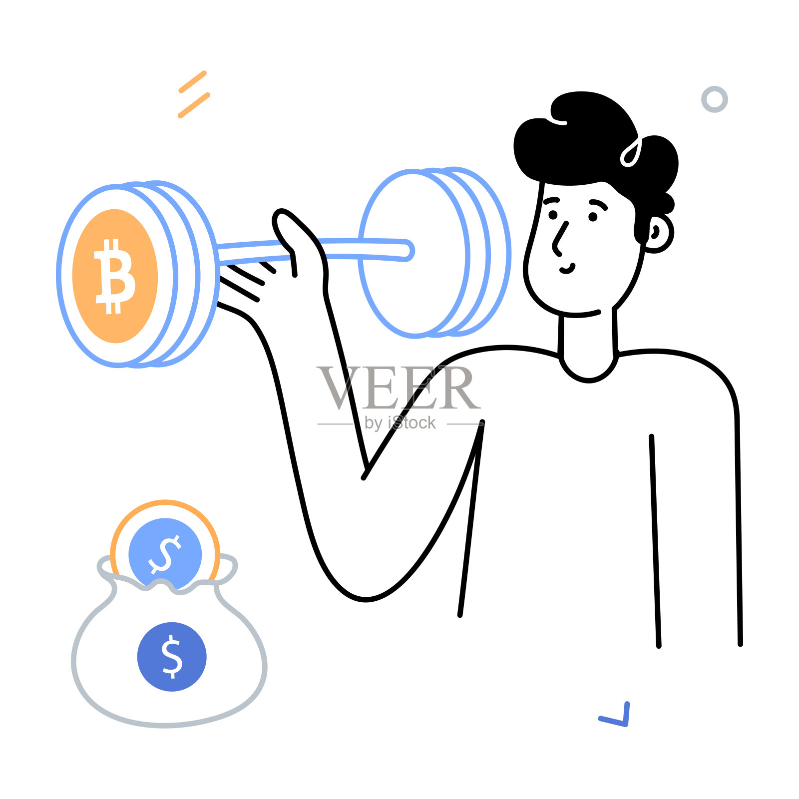 财务实力插画图片素材