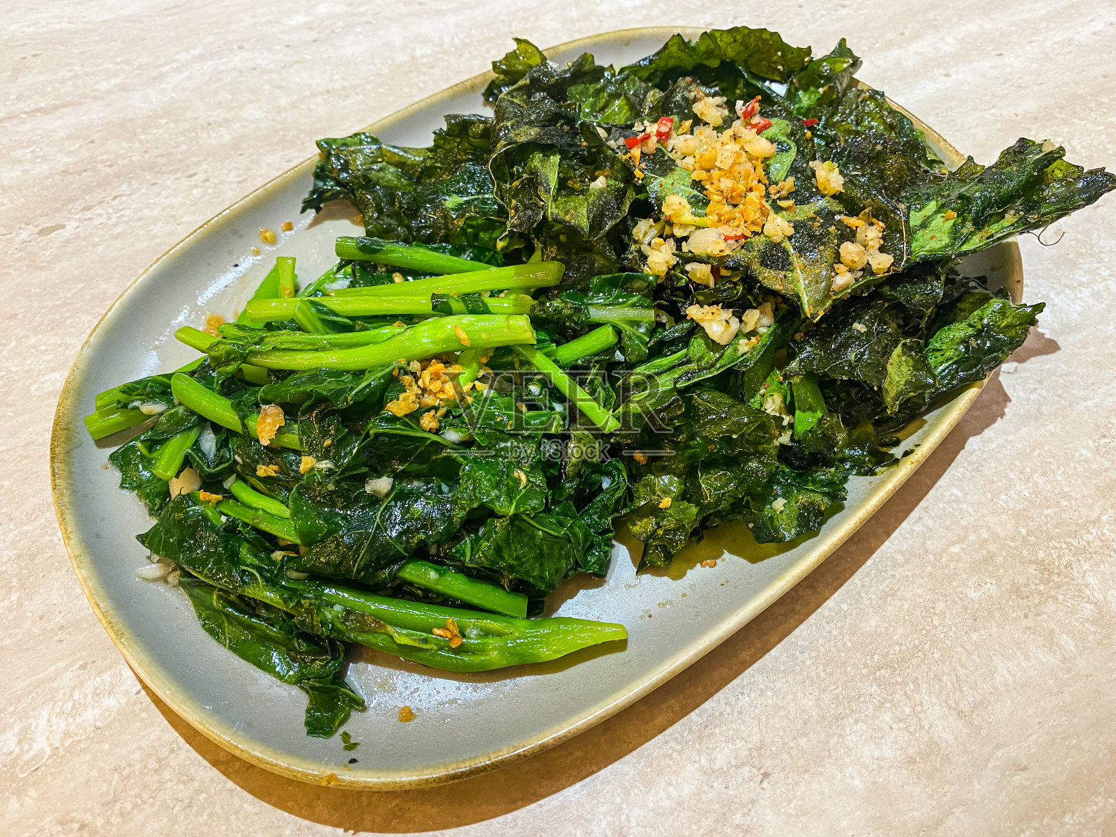 香港羽衣甘蓝蚝油炒,中国开兰蔬菜蒸照片摄影图片