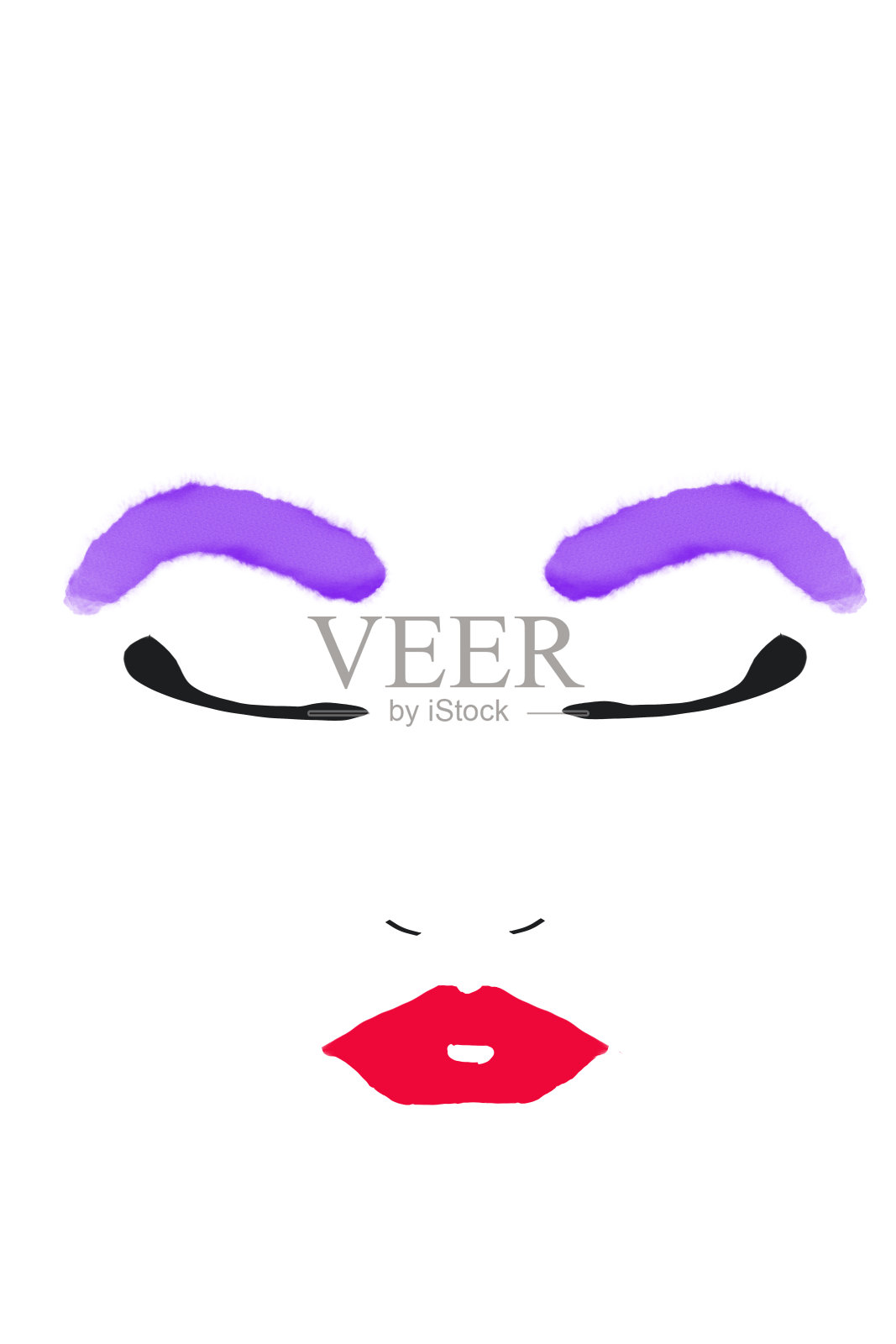 一个年轻女子插画图片素材