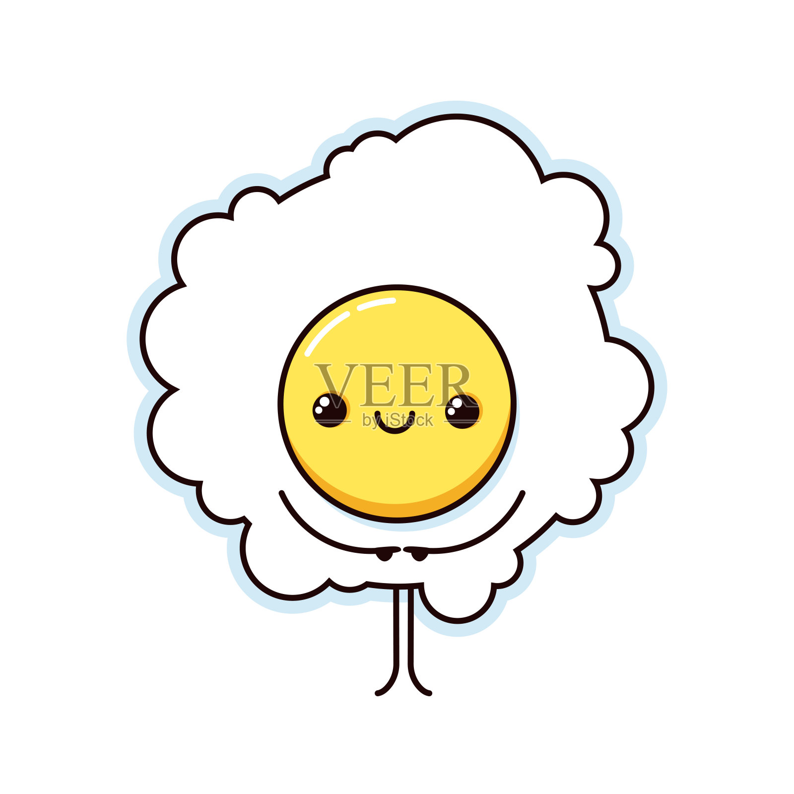 煎蛋插画图片素材