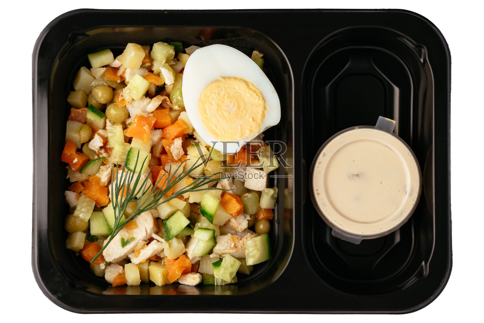 适当的营养在白色背景的盒子上照片摄影图片