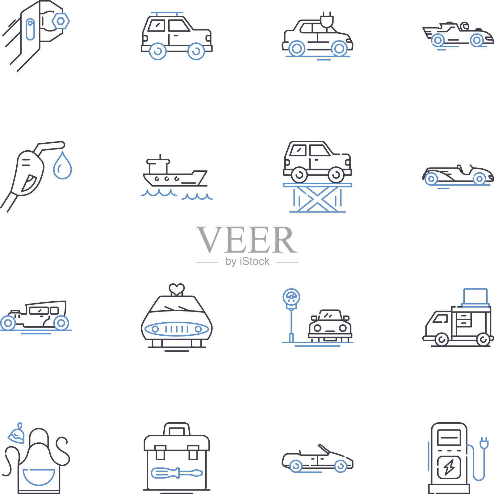 运货线图标收集拖运图标素材