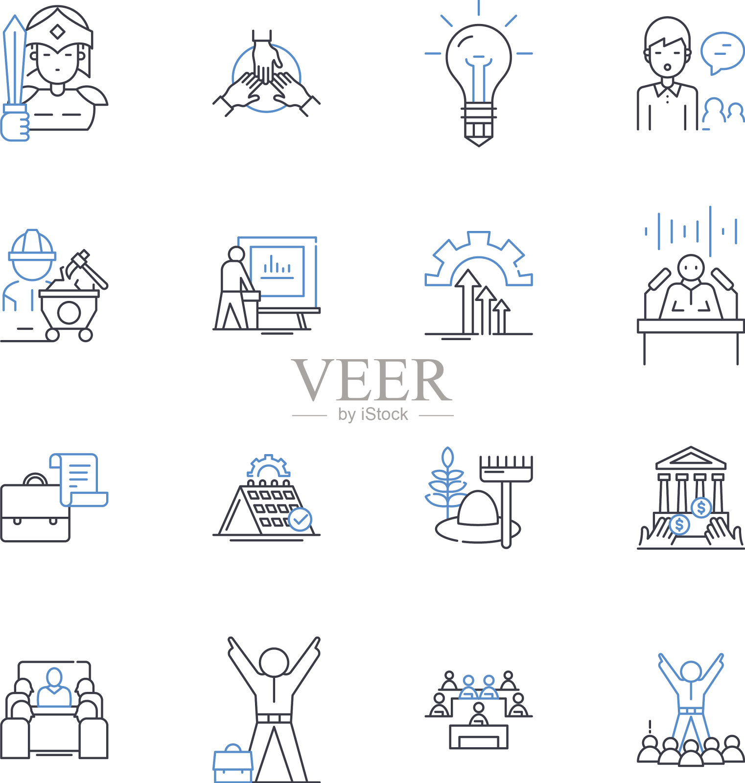 工作容量线图标收集效率图标素材