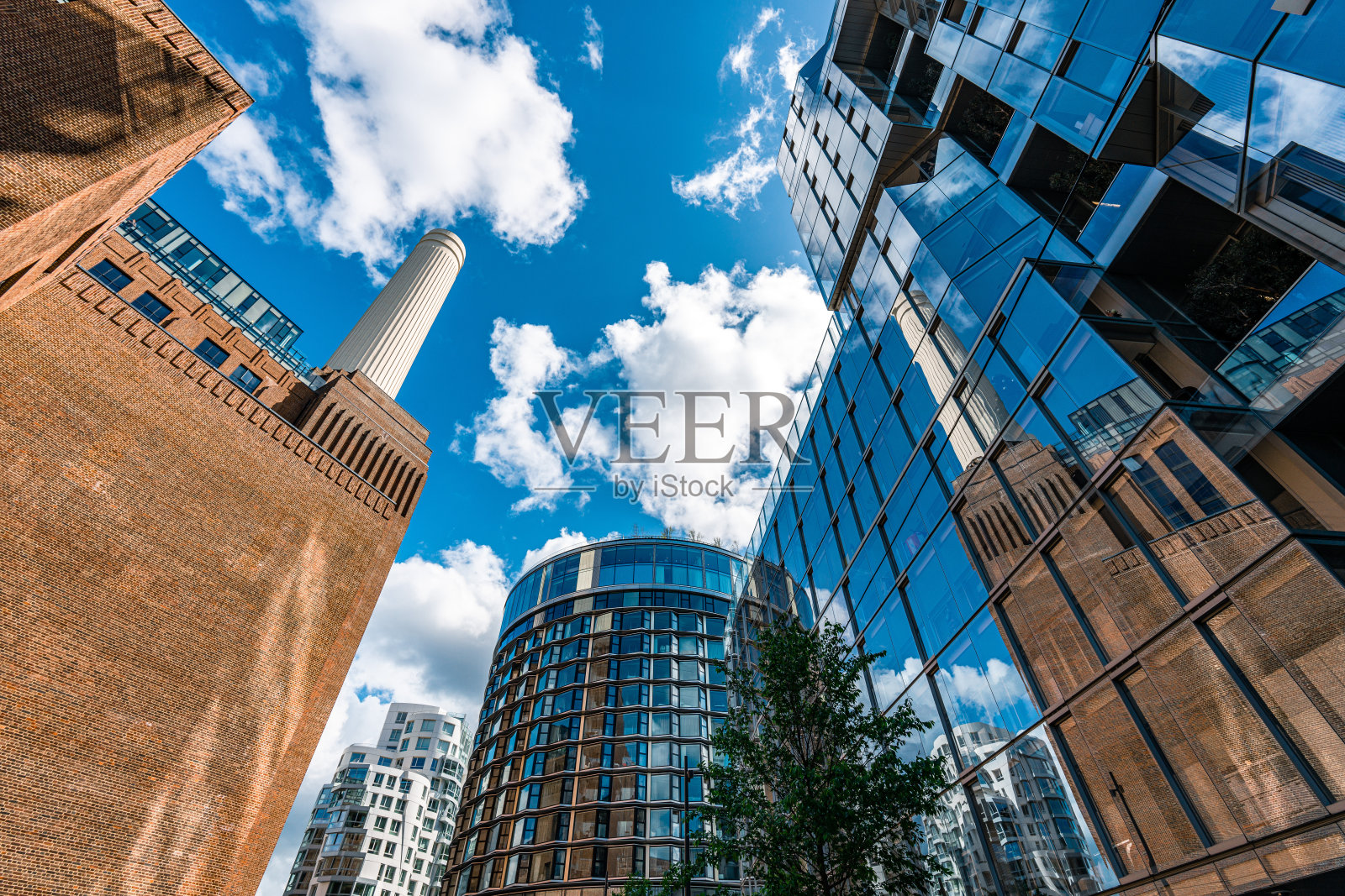 伦敦巴特西发电站的新建筑照片摄影图片