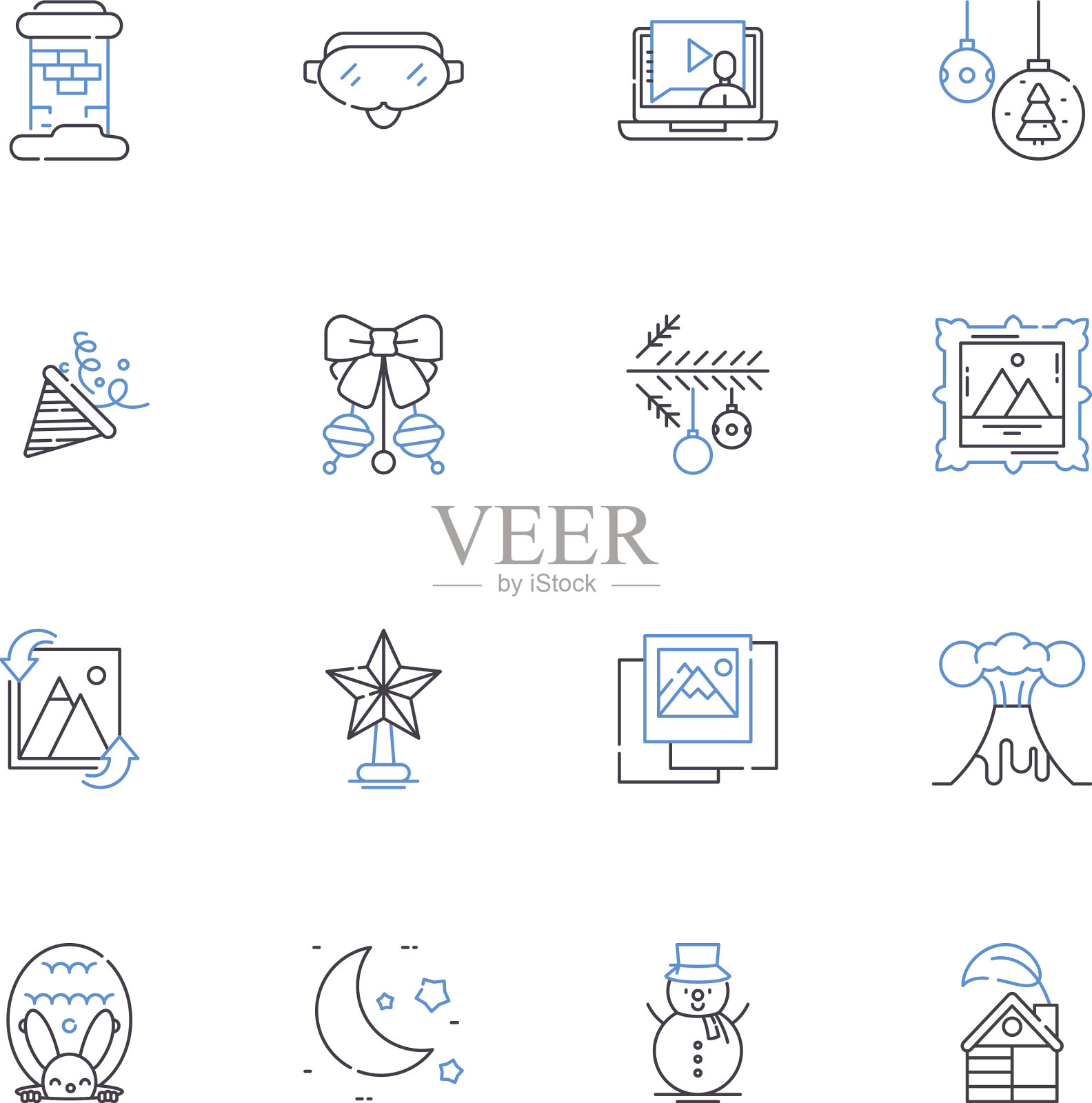 极地线图标收集北极苔原图标素材