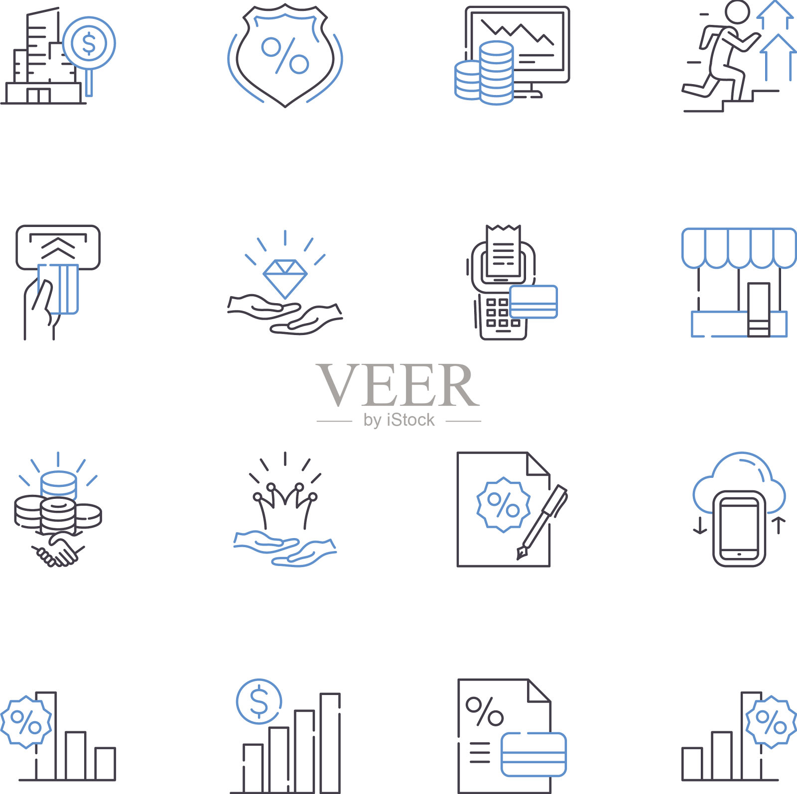 礼券行图标集合兑换图标素材