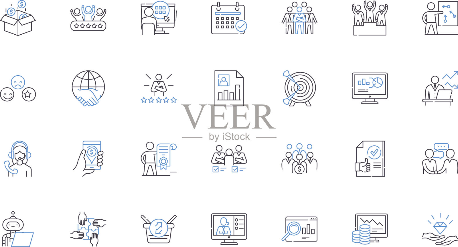 运营规划线图标收集图标素材