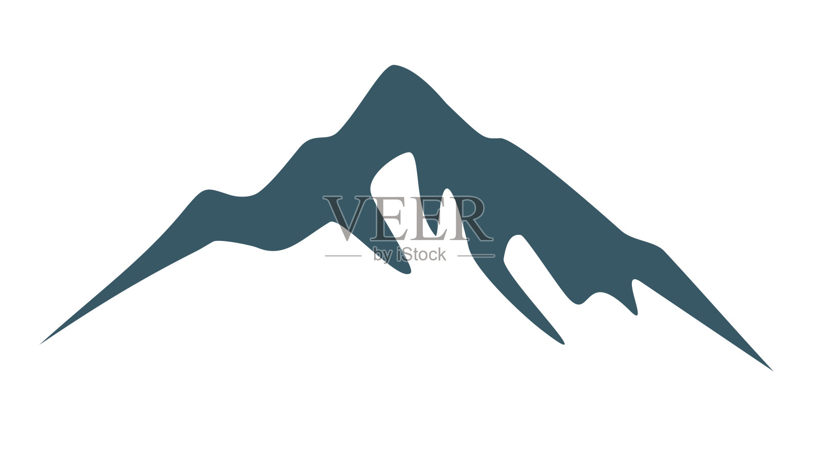 岩石山矢量标志模板插画图片素材