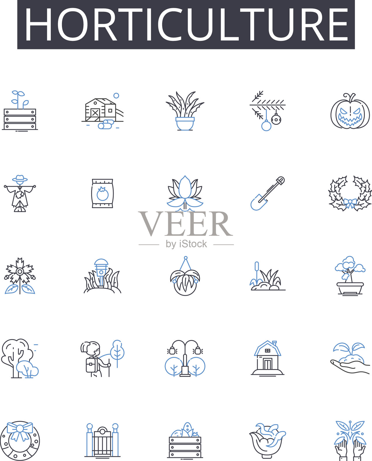 园艺线图标收集园艺图标素材