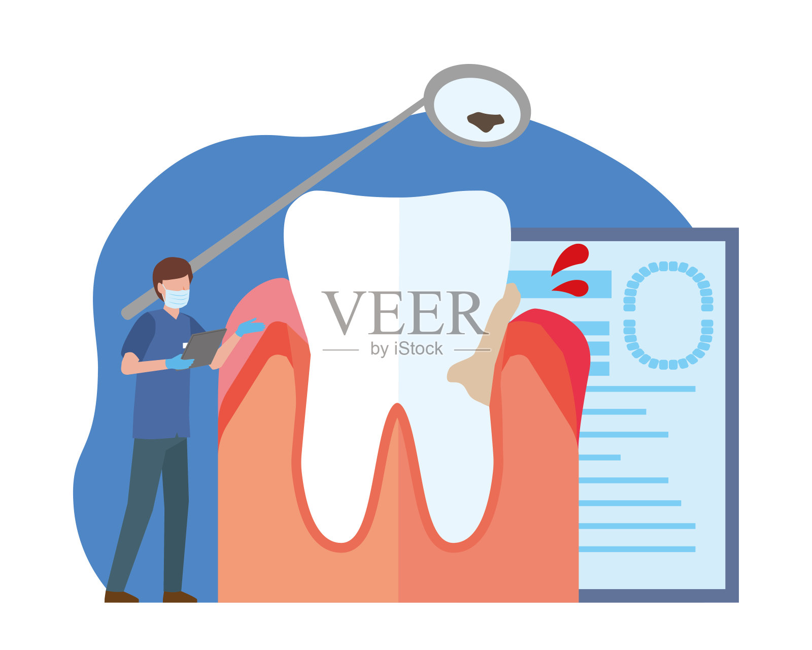 牙周疾病插画图片素材