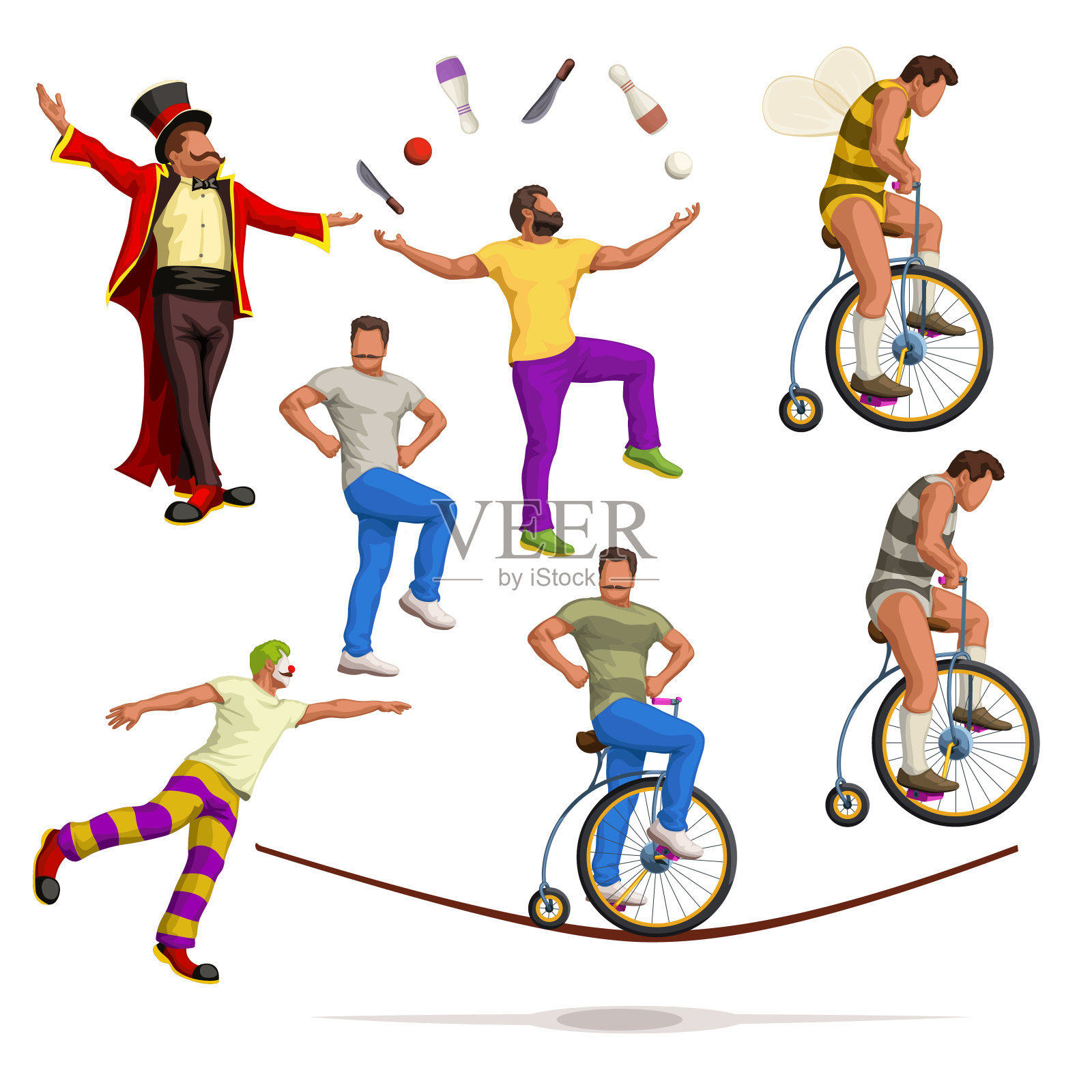 马戏表演插画图片素材