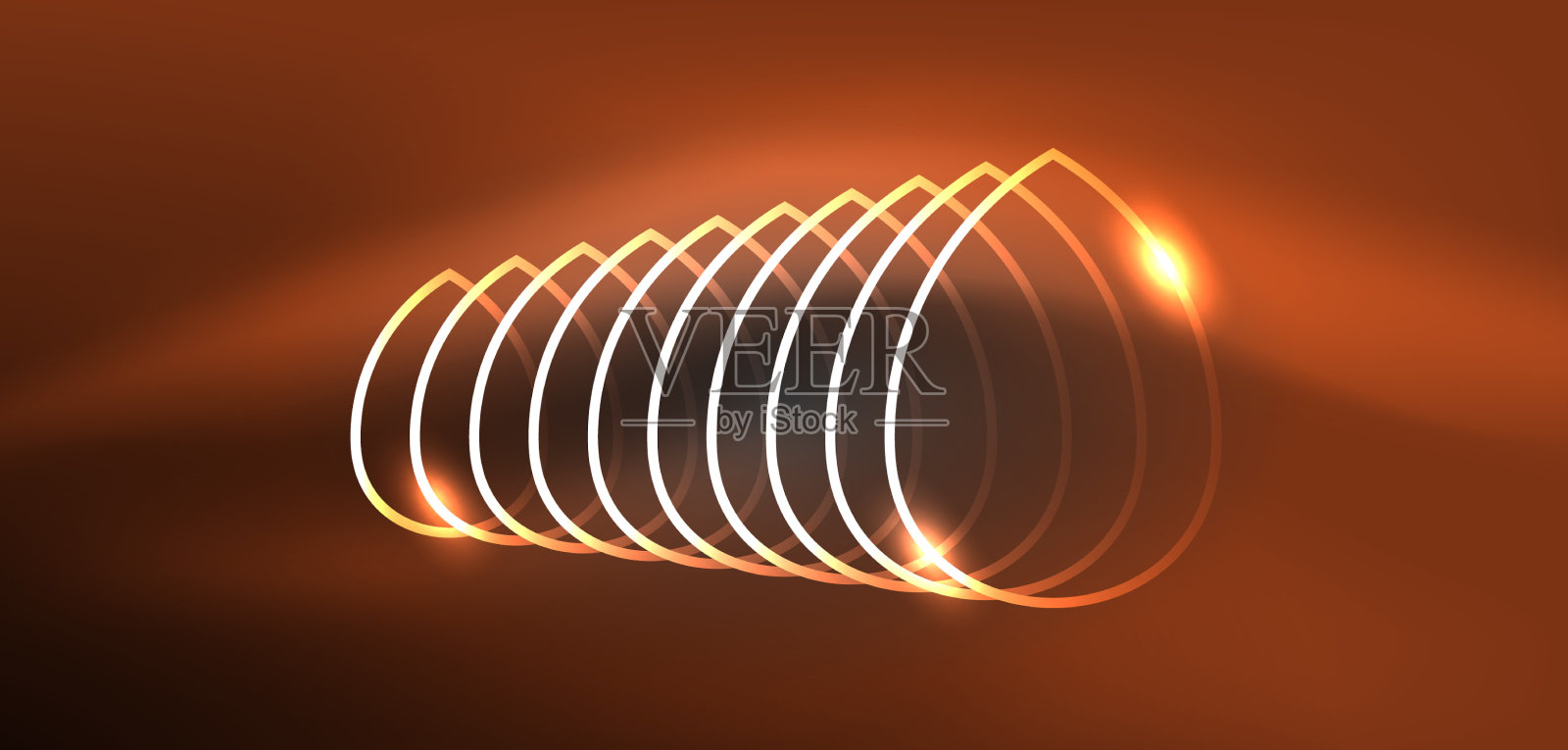 霓虹激光线,圆,波抽象插画图片素材