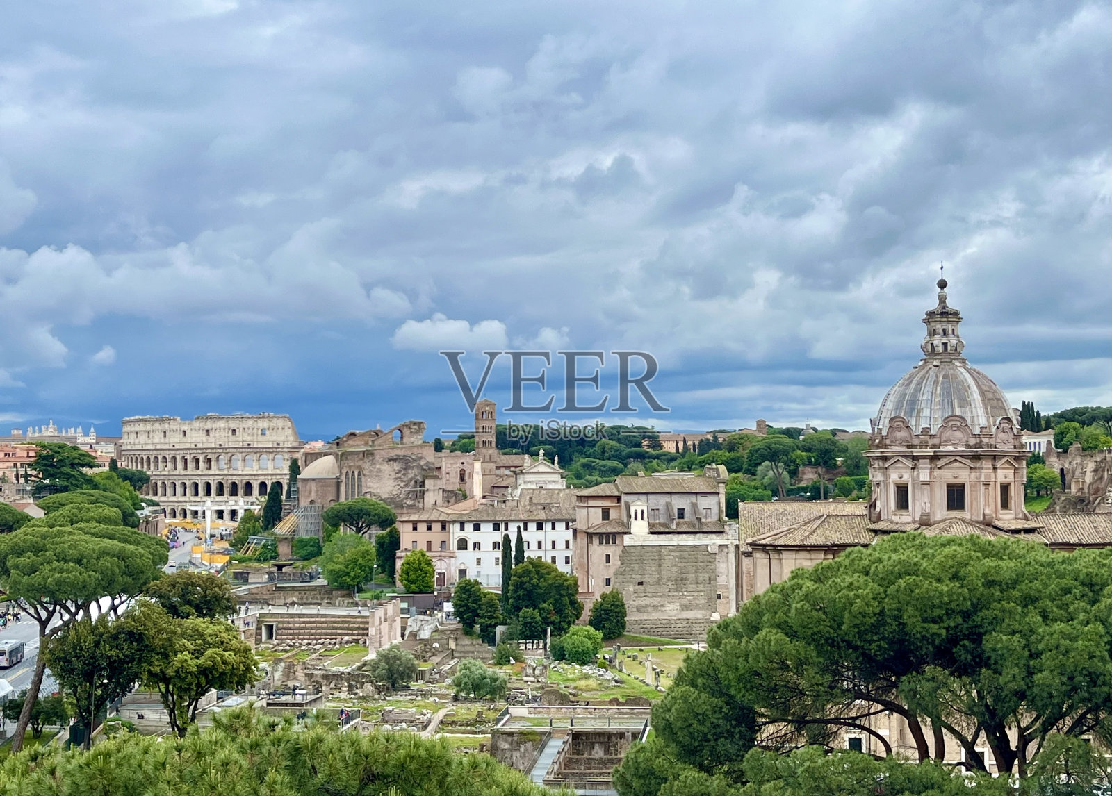 罗马的天际线照片摄影图片