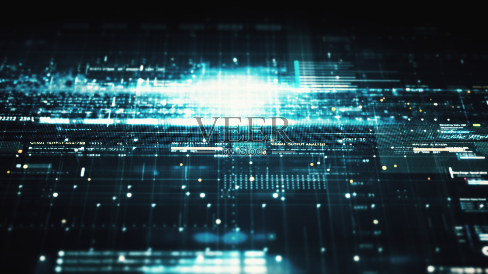 先进的数据矩阵模拟UI背景照片摄影图片