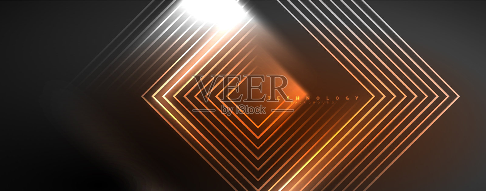 霓虹灯发光技术线高科技未来主义插画图片素材