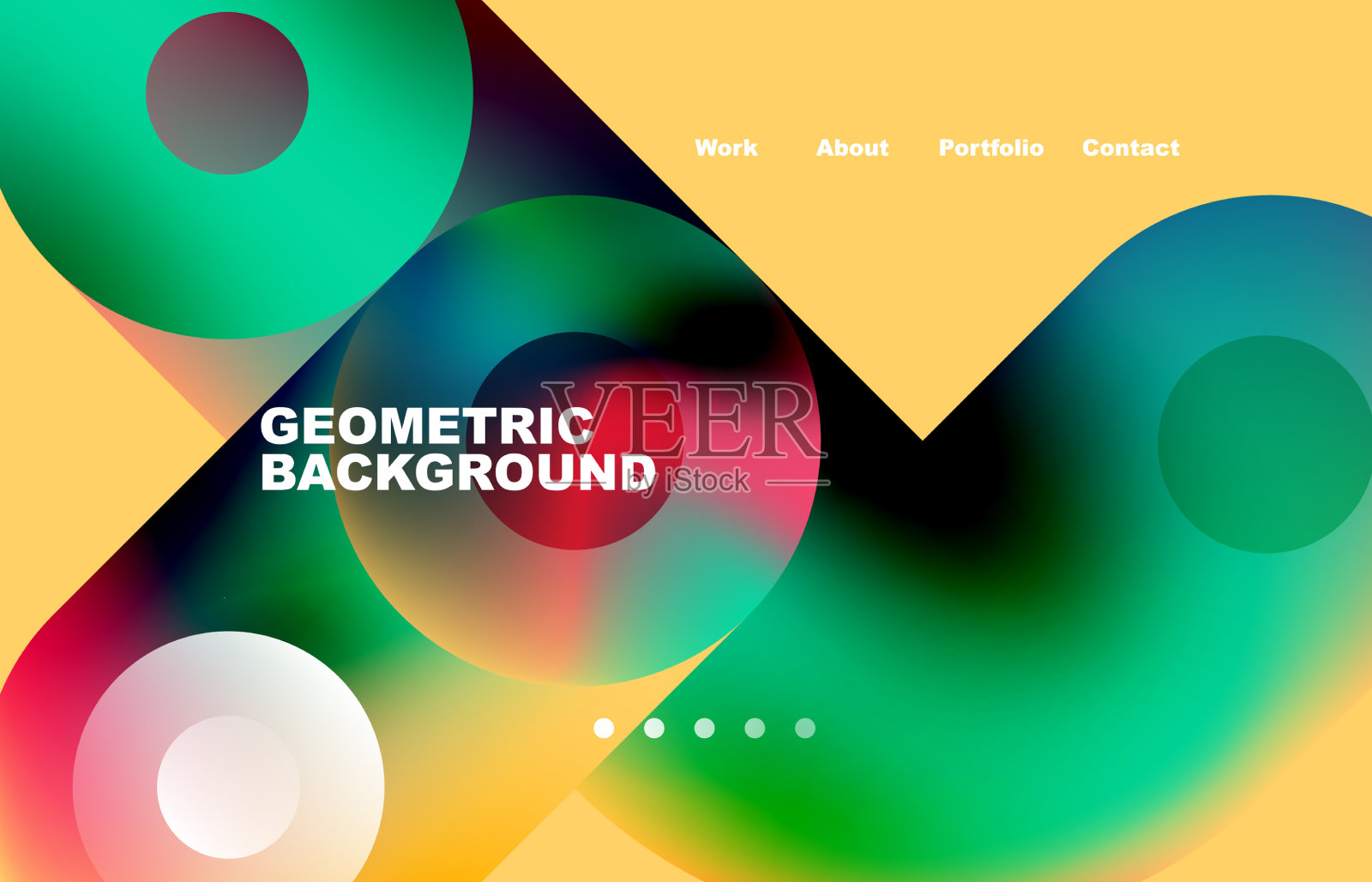 网站登陆页抽象几何背景插画图片素材