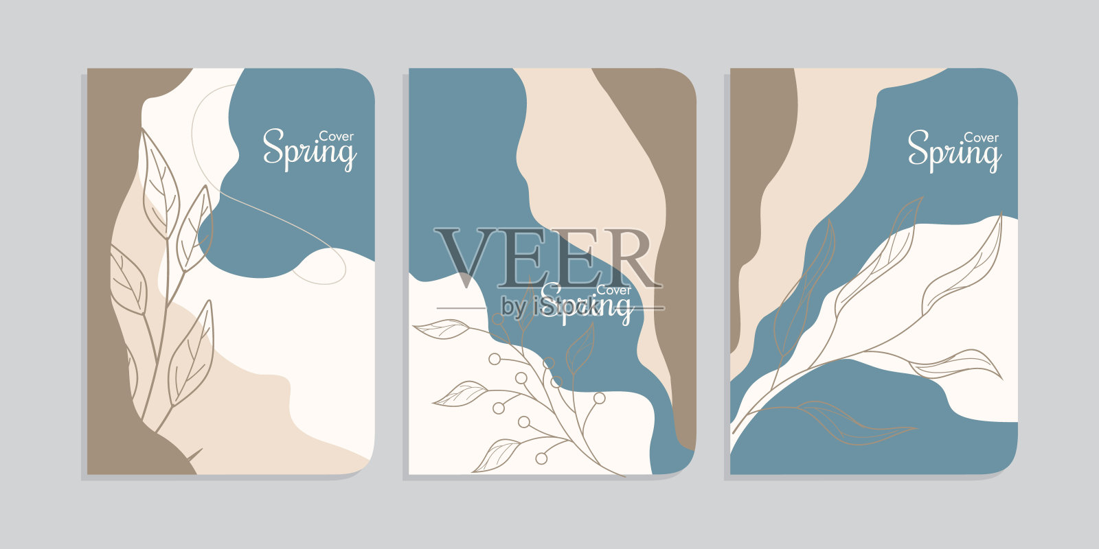 A4大小的花书封面设计插画图片素材