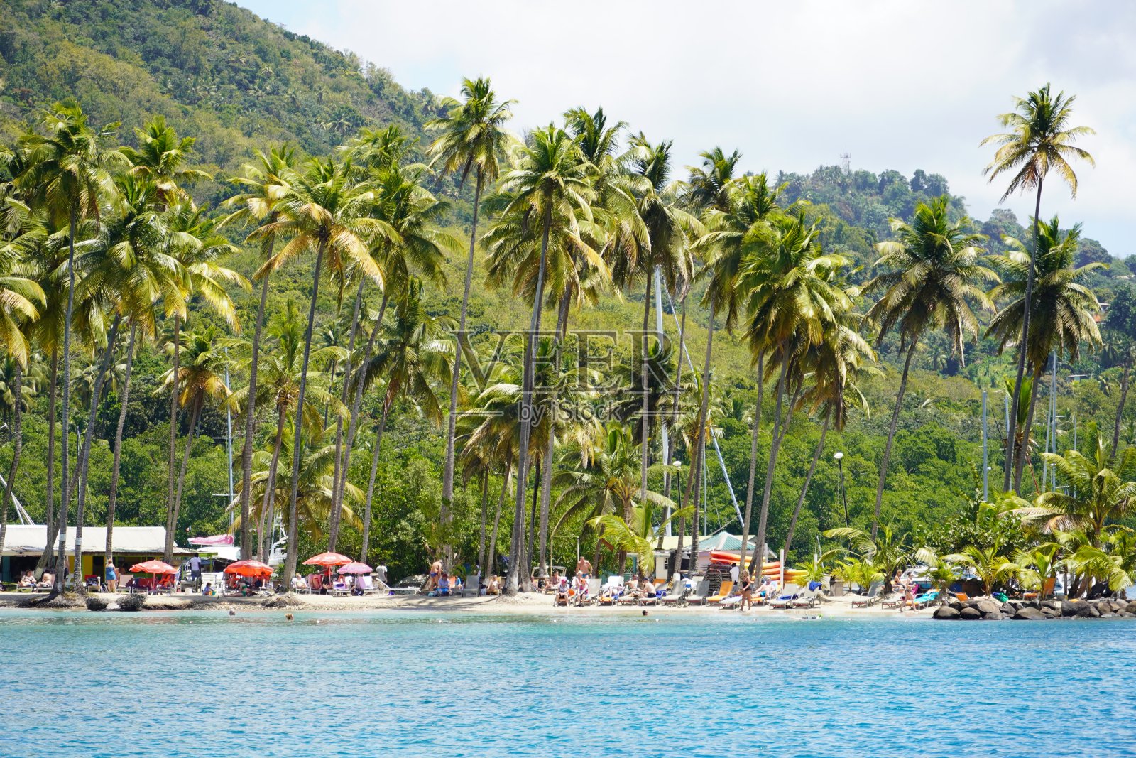 圣卢西亚玛丽戈特湾照片摄影图片