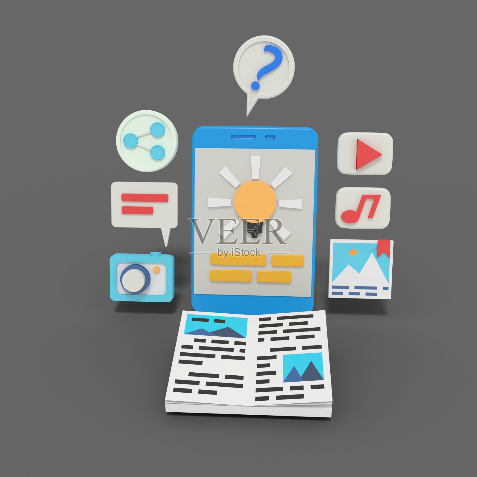 从书本文章中获取灵感照片摄影图片