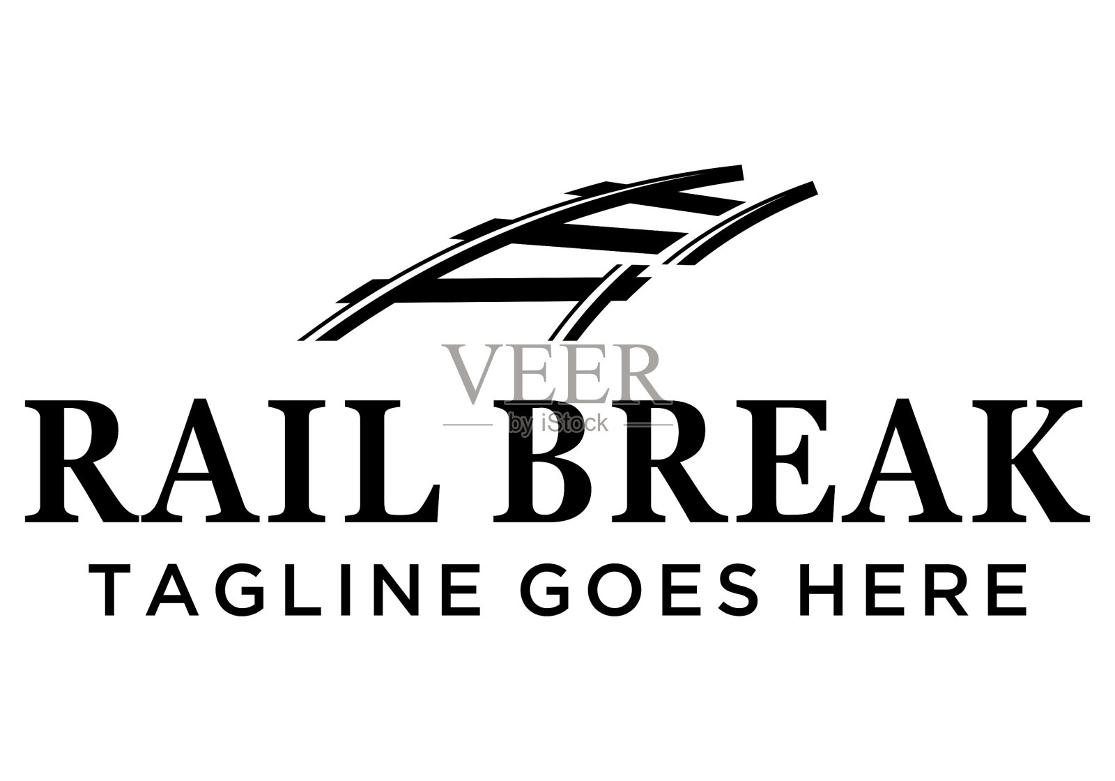 轨断标志图标矢量设计模板插画图片素材