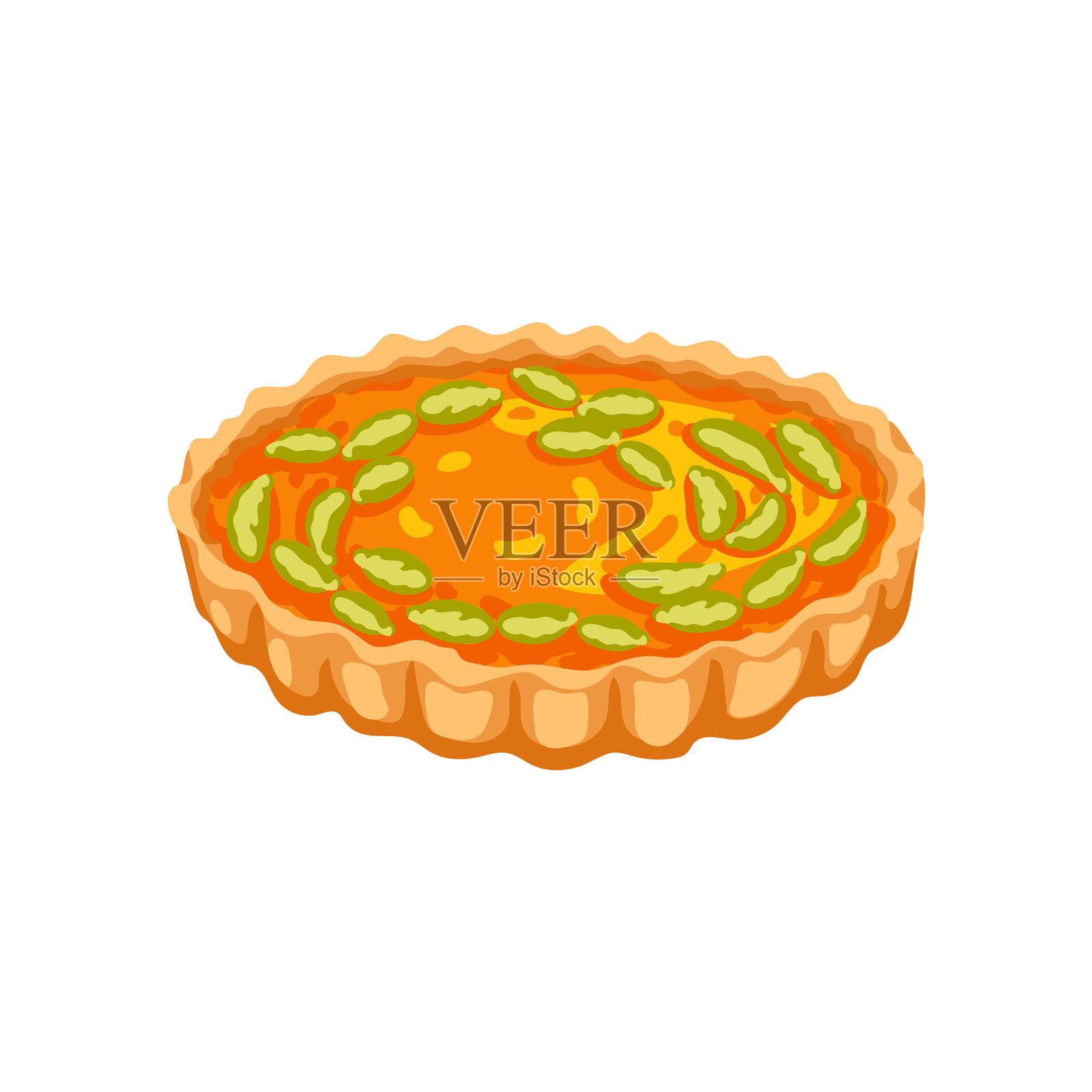 甜南瓜派配蔬菜设计元素图片