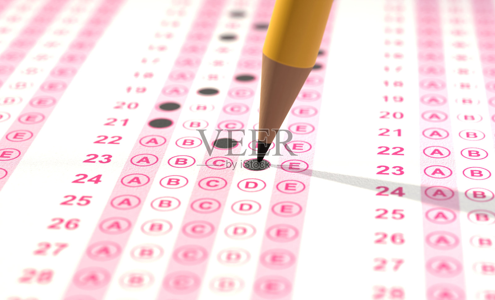 考试用纸和铅笔照片摄影图片
