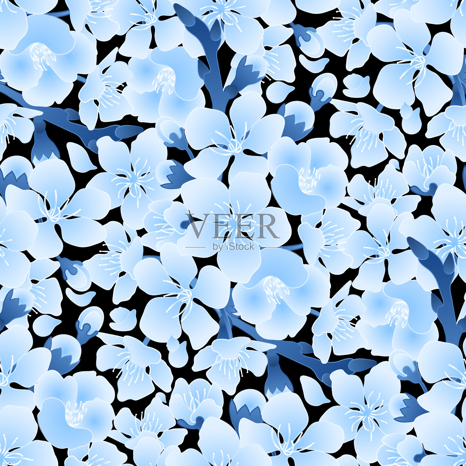 樱花图案插画图片素材