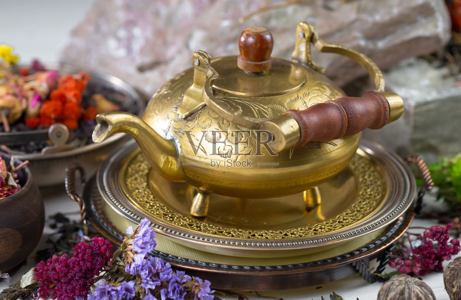 古老背景下的茶照片摄影图片