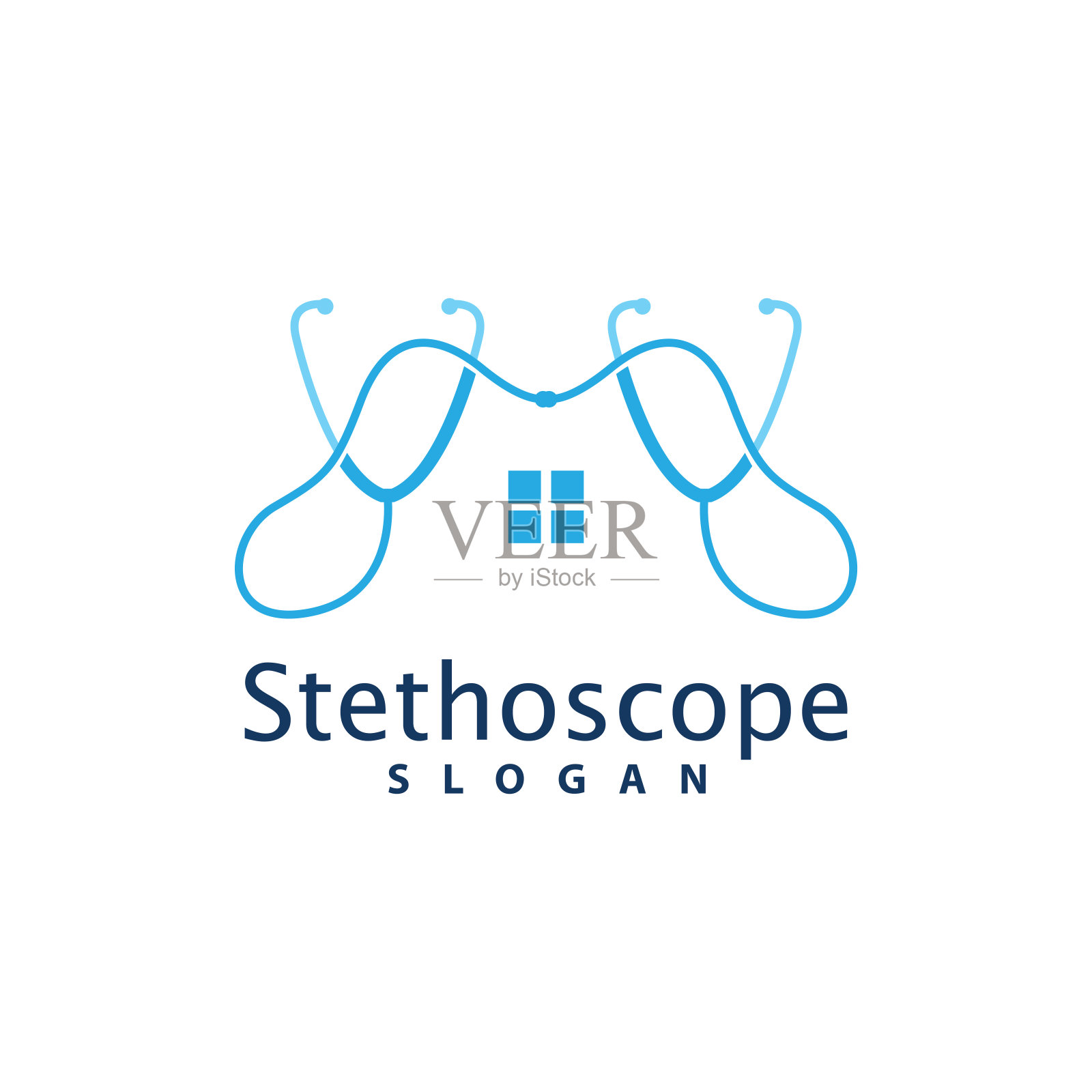 健康标志,医生听诊器矢量,保健线设计,图标剪影说明插画图片素材