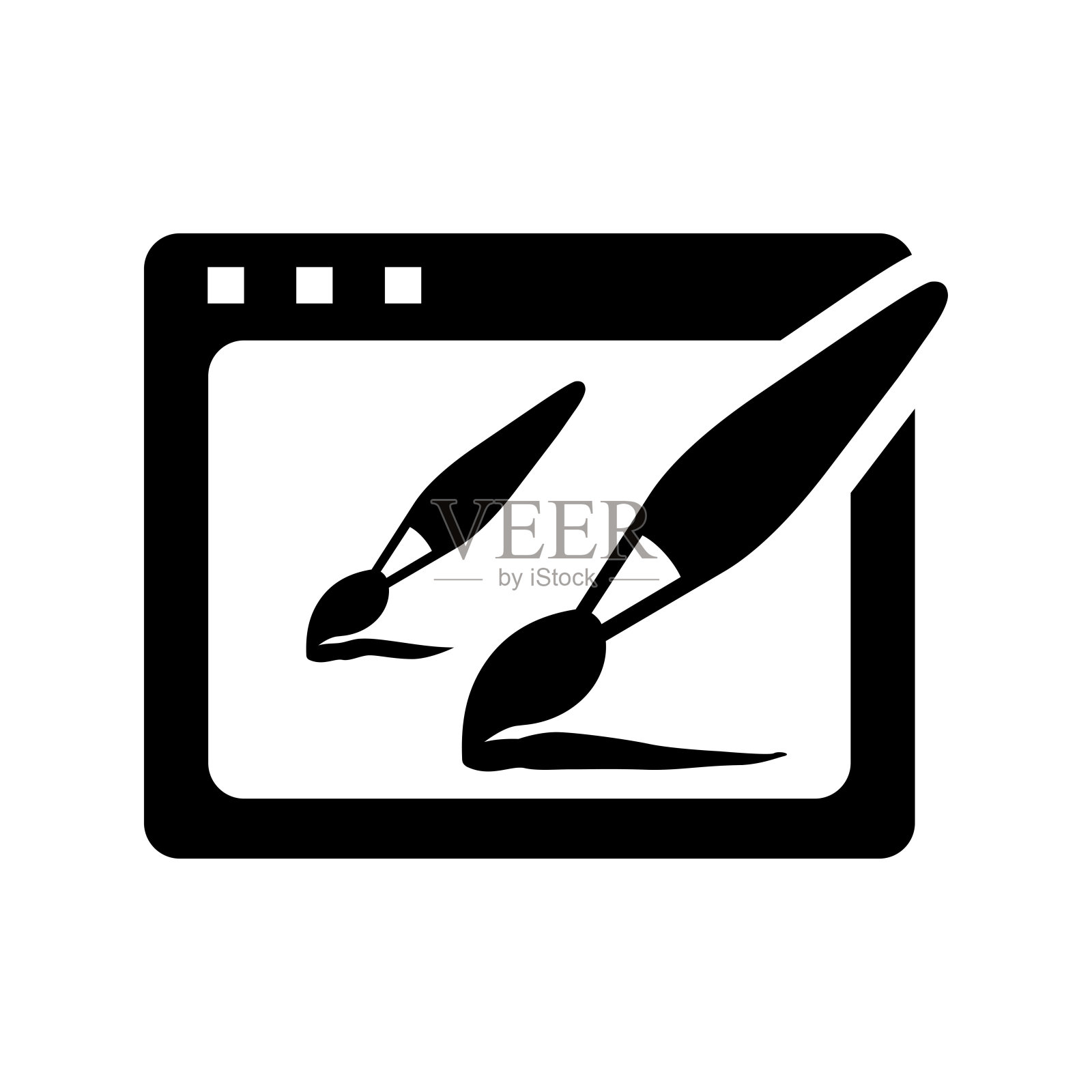 网页设计平面黑色图标隔离在白色背景矢量插图| Seo图标插画图片素材