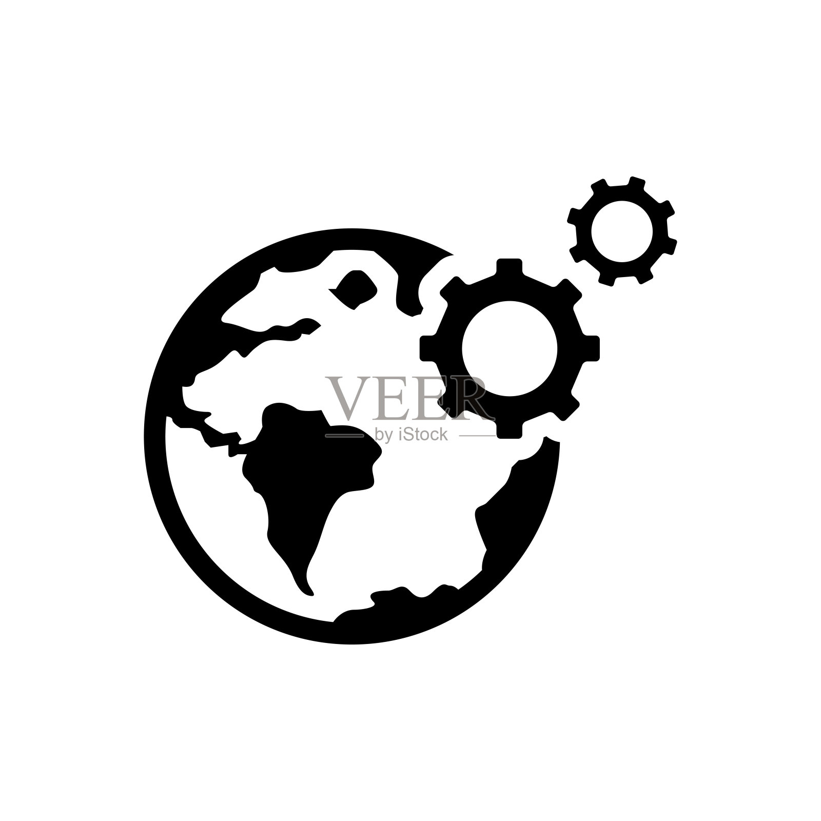 Web开发平面黑色图标隔离在白色背景矢量插图| Seo图标插画图片素材